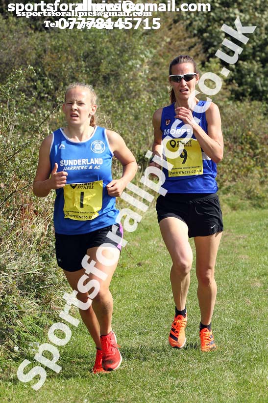 Senior womens relay 2019 Sunderland Harriers Open Cross Country. Photo:  David T. Hewitson/Sports for All Pics